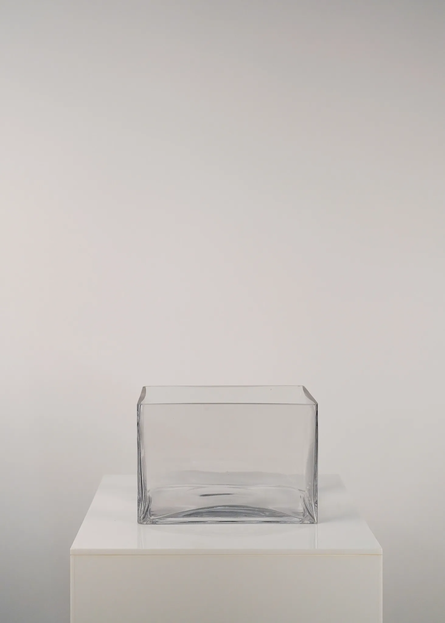 Glass trough vase 