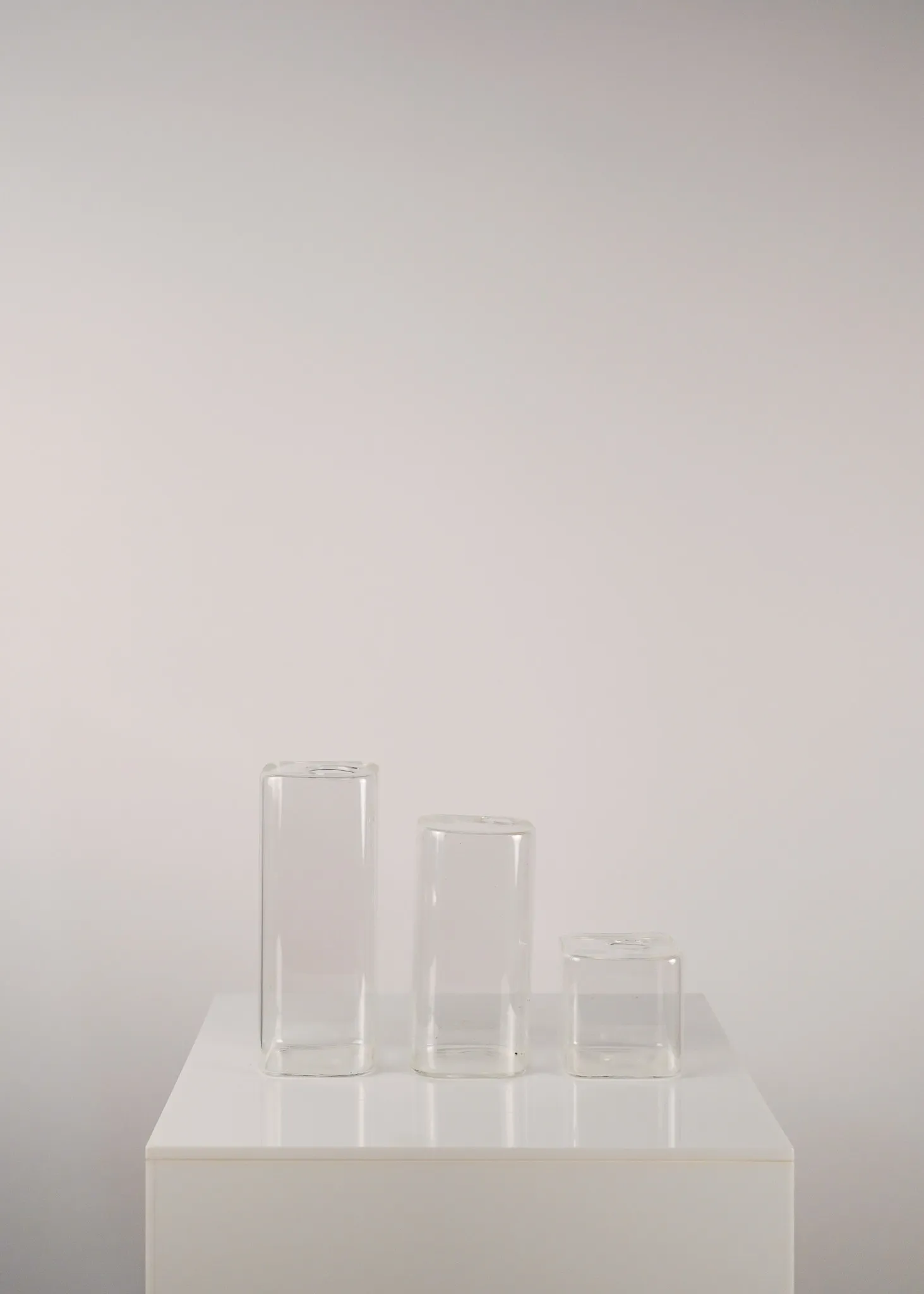 Square Glass Bud Vase