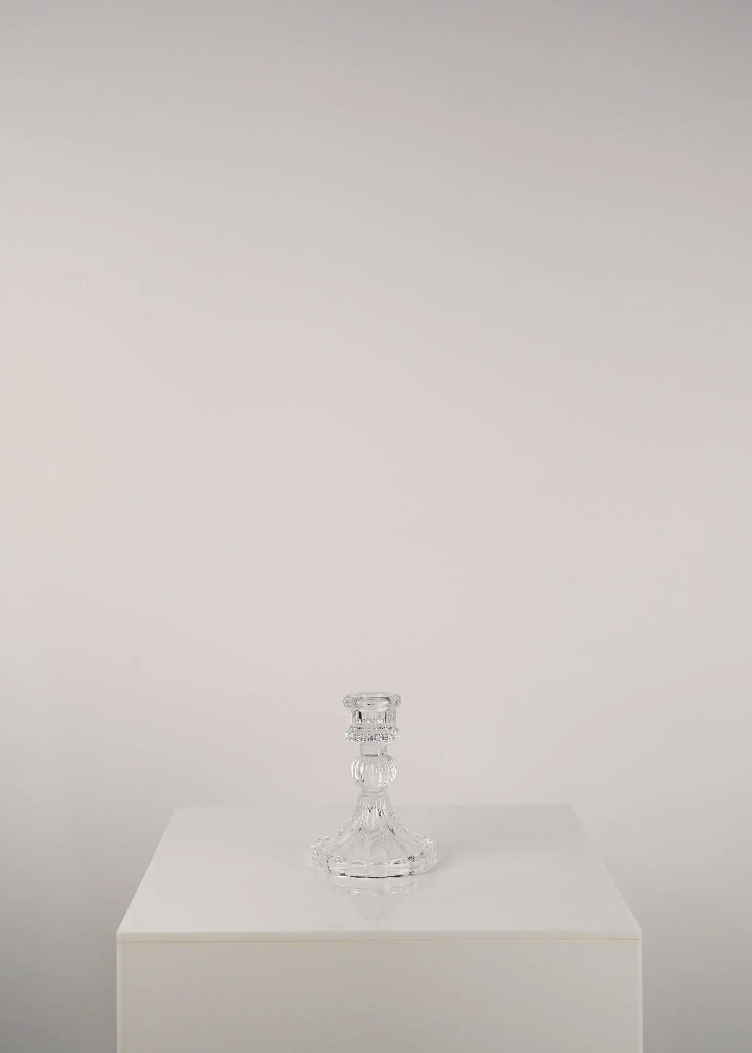 Fluted Glass Candle holder