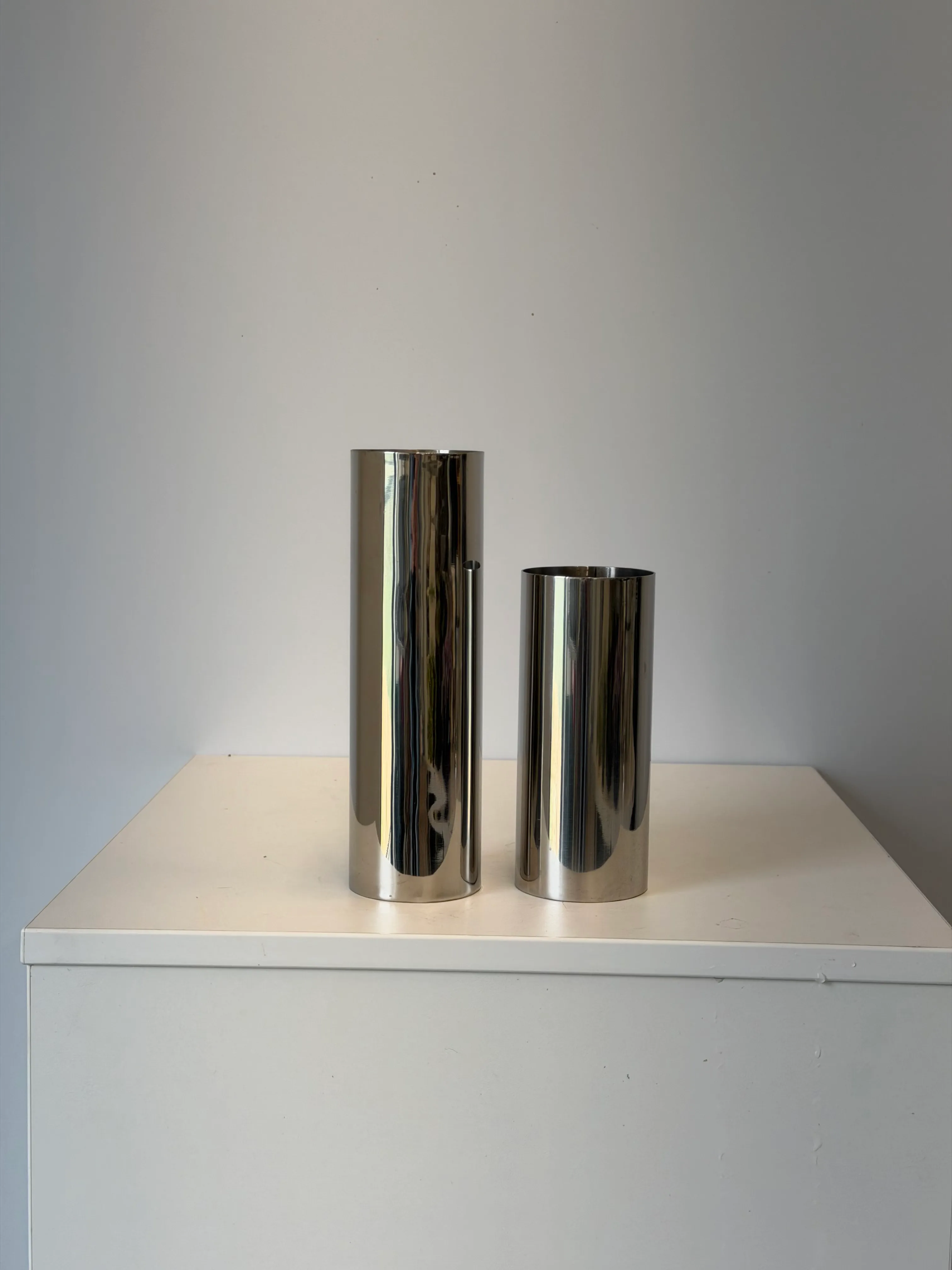 Silver Urban Candlestick Vase
