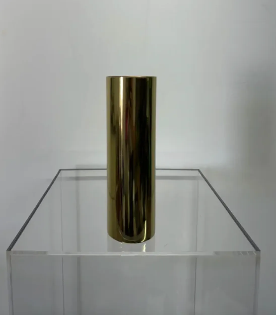 Gold Cylinder Candlestick Vase