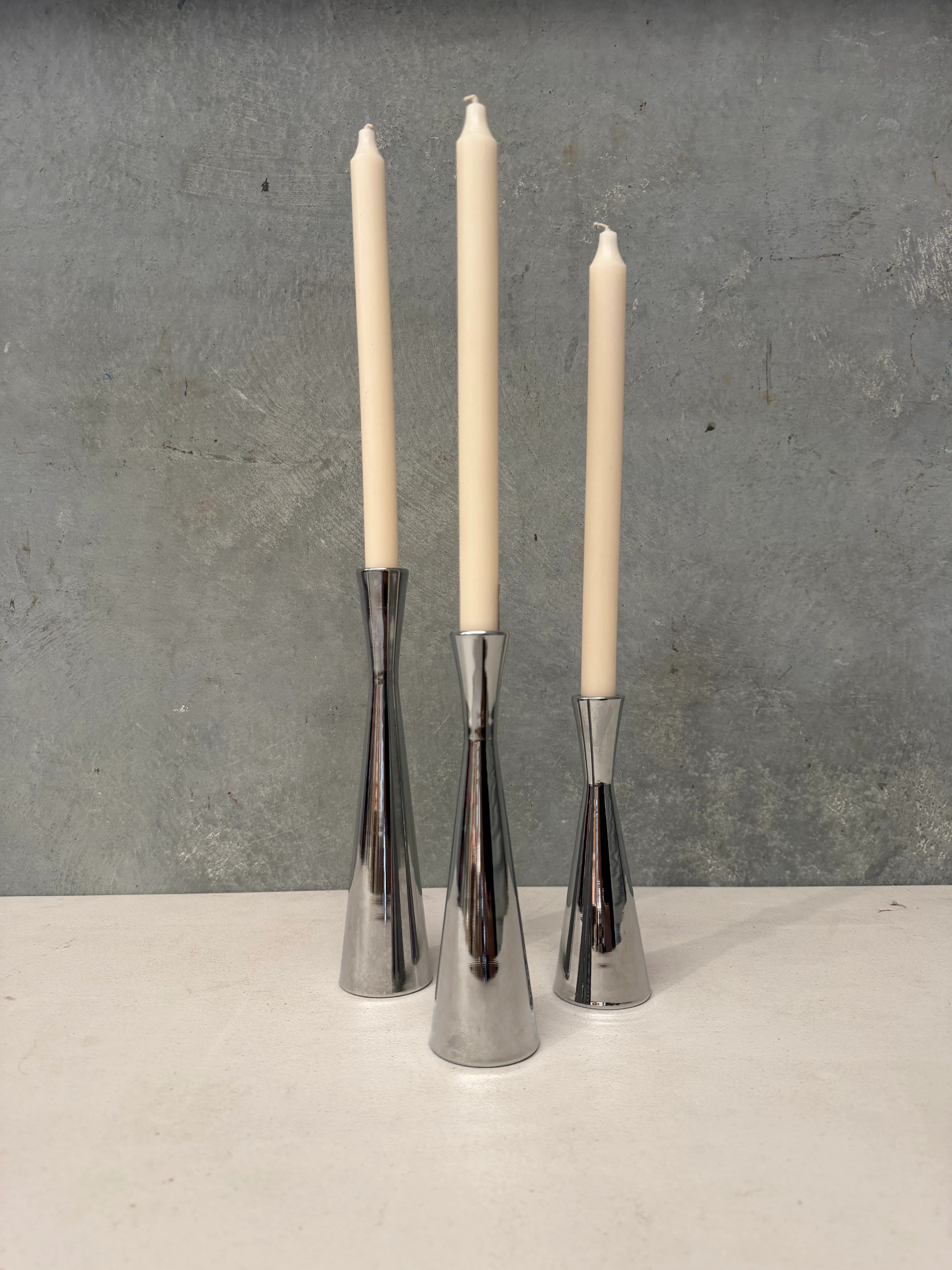 Silver Candlestick Holder Set