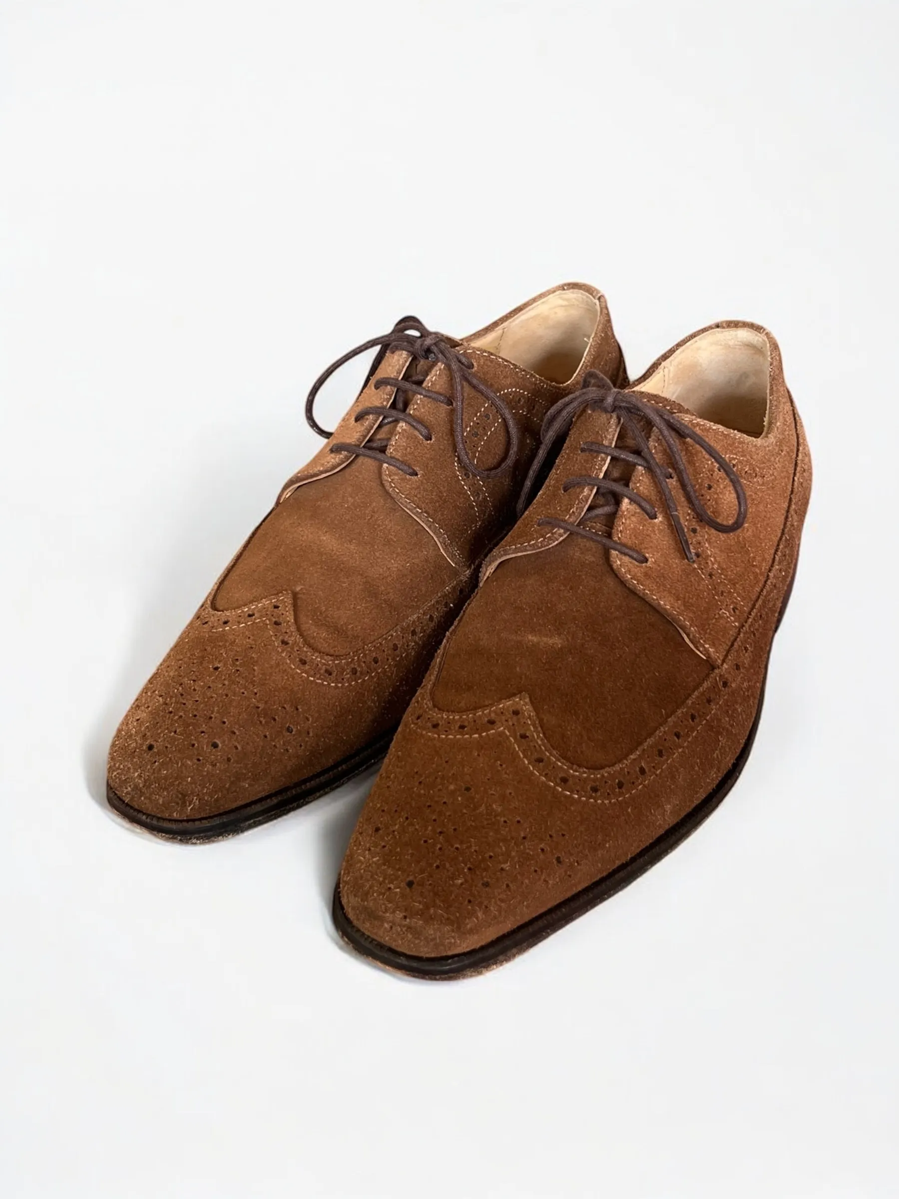 Suede oxford shoes