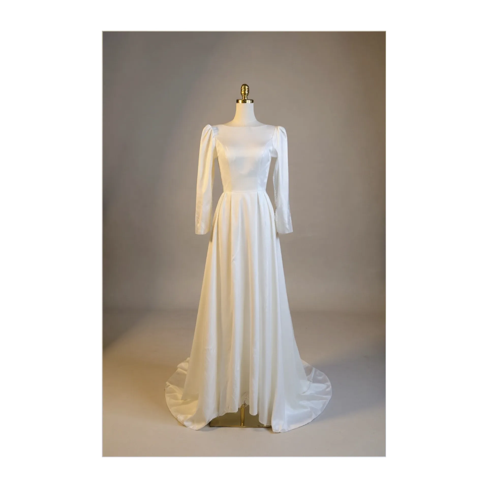 Long sleeve satin dress