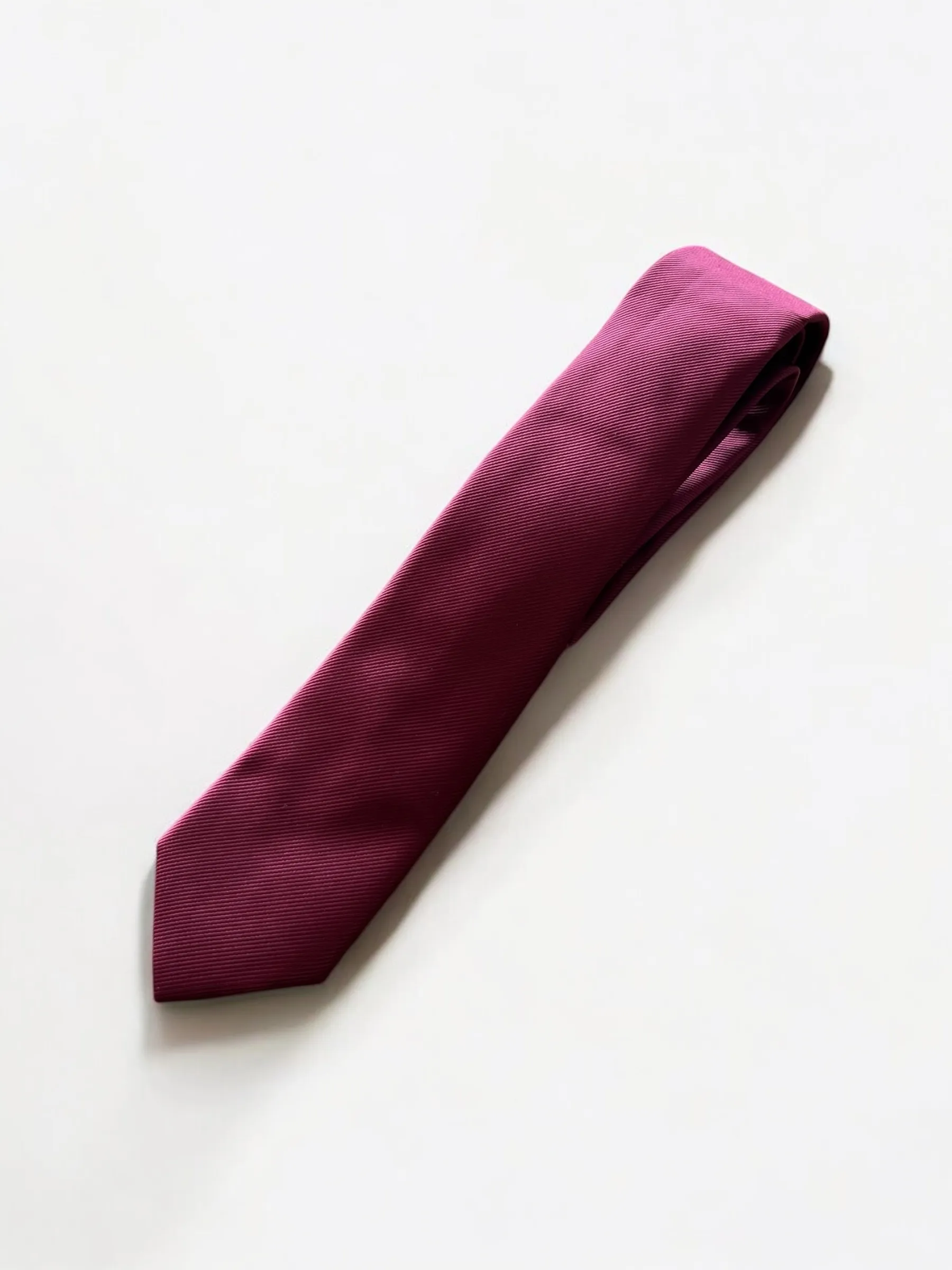 Satin simple tie (Bordeaux)