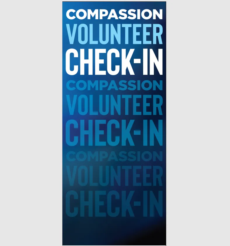 Pull-Up - Volunteer Check In - (Retractable) - VT