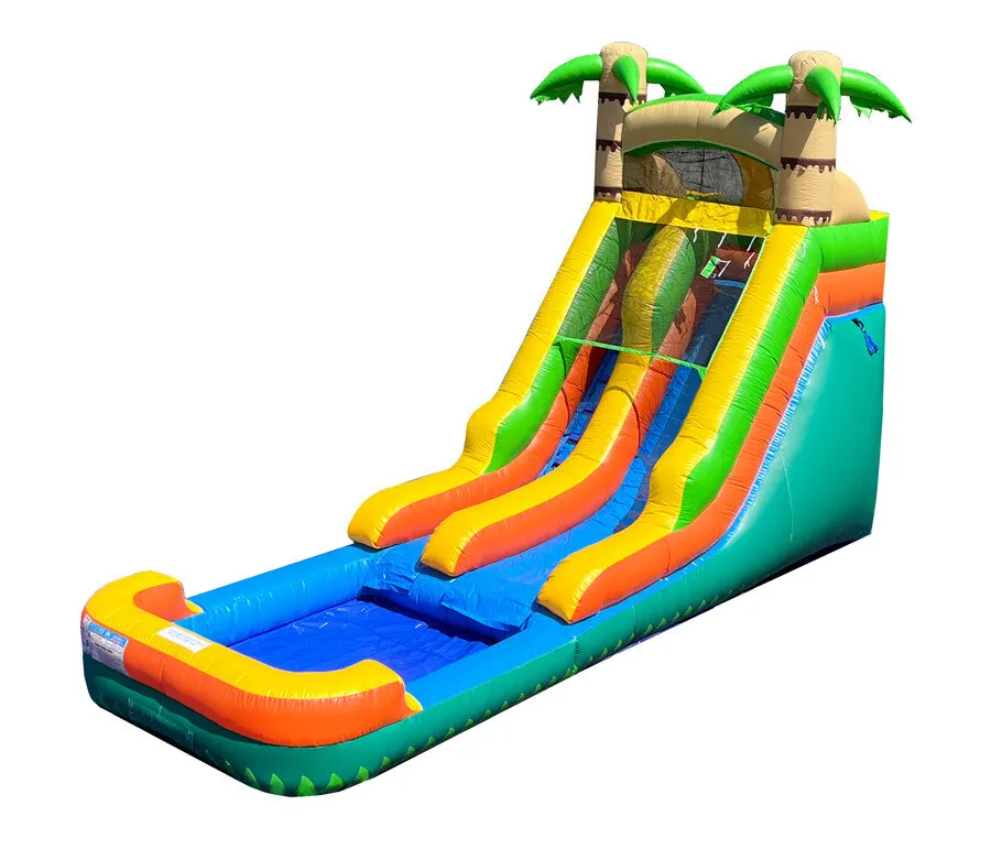 Tropical Inflatable Slide w/ Ball Pit