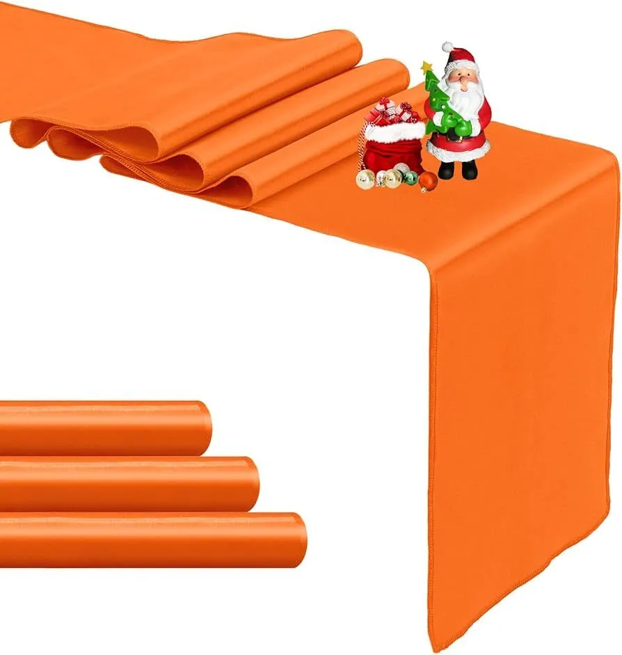 Orange Satin Table Runner 12 x 108