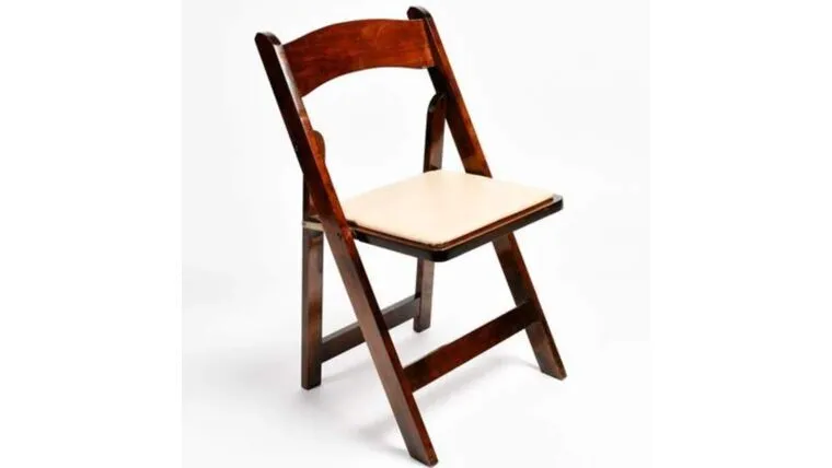 Fruitwood Padded Folding Chair (Brown)