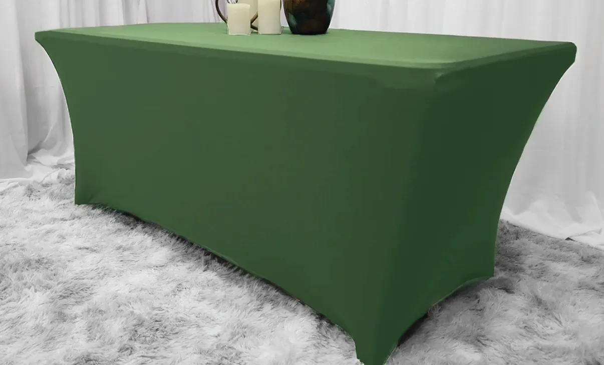 6 ft Rectangle Spandex - Clover/Olive Green