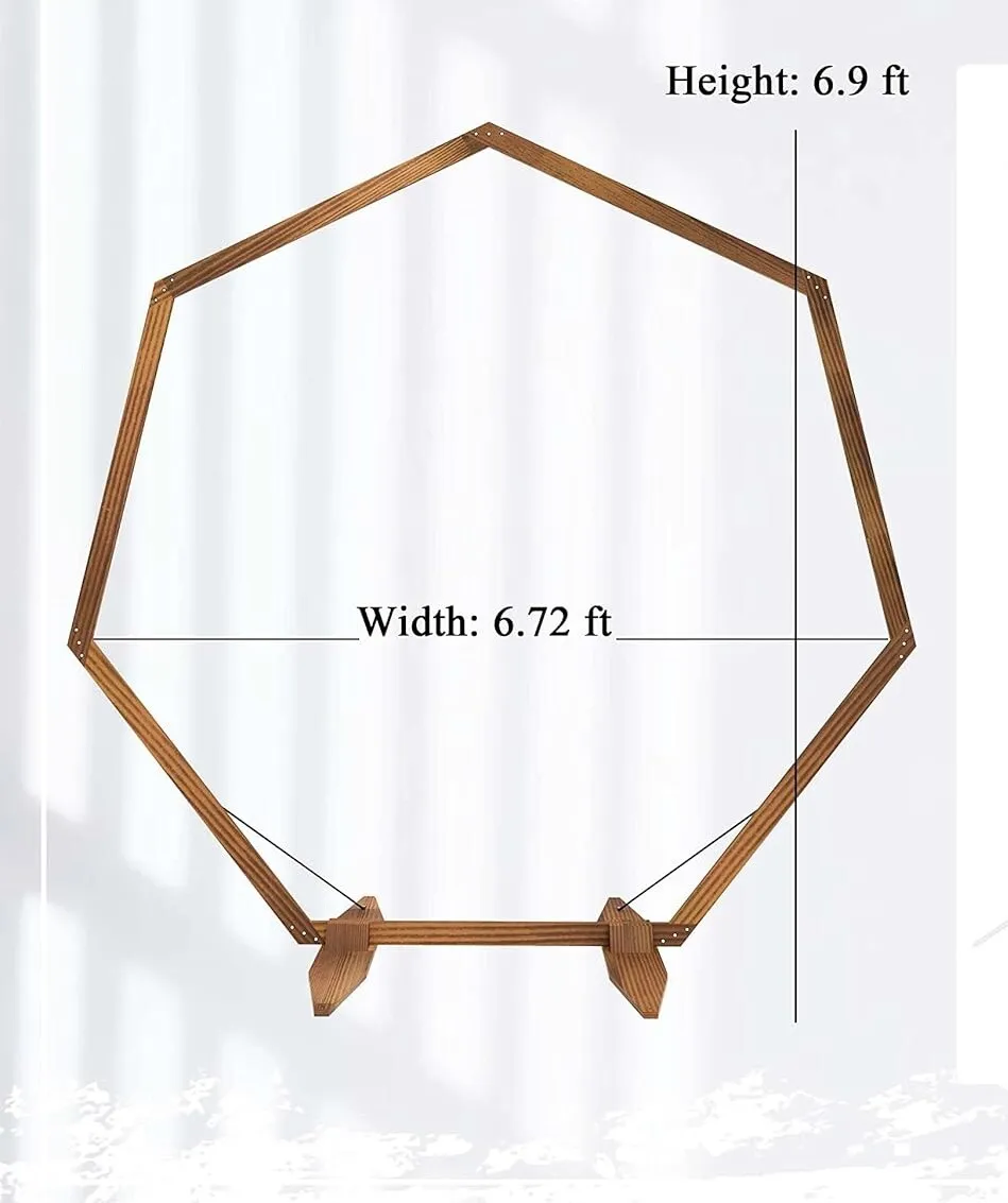 Wedding Arch -Dark Wood Heptagon