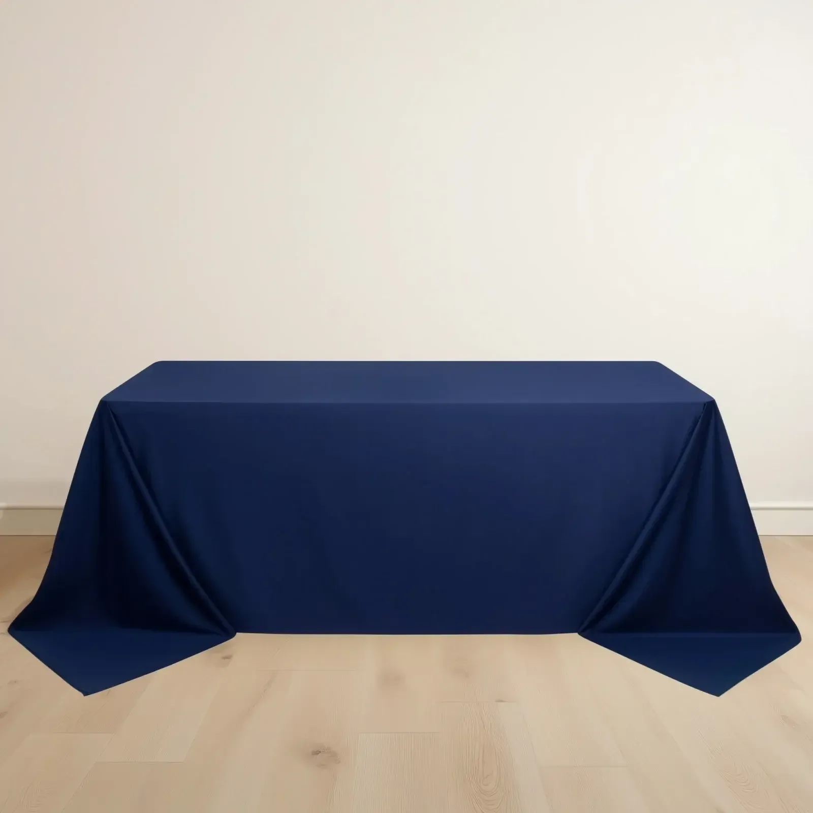 NAVY BLUE RECTANGLE LINEN 90 X 132