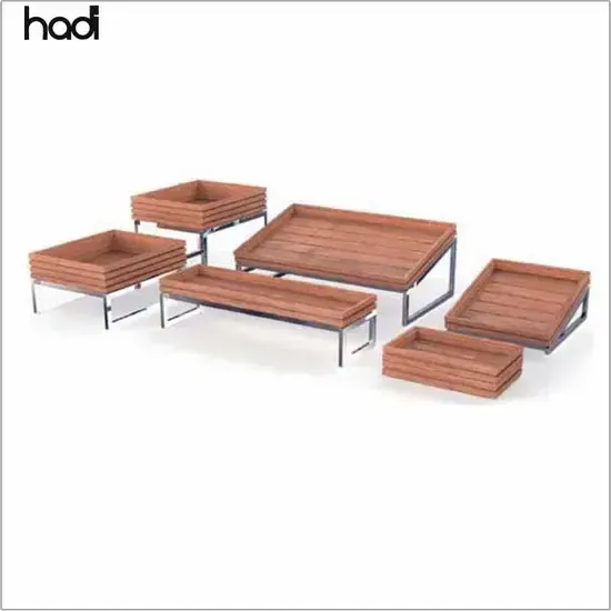 Catering Risers Wood - Rectangle