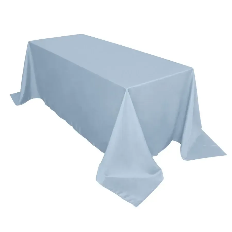 Dusty Blue 90 x 132 Polyester Linens 