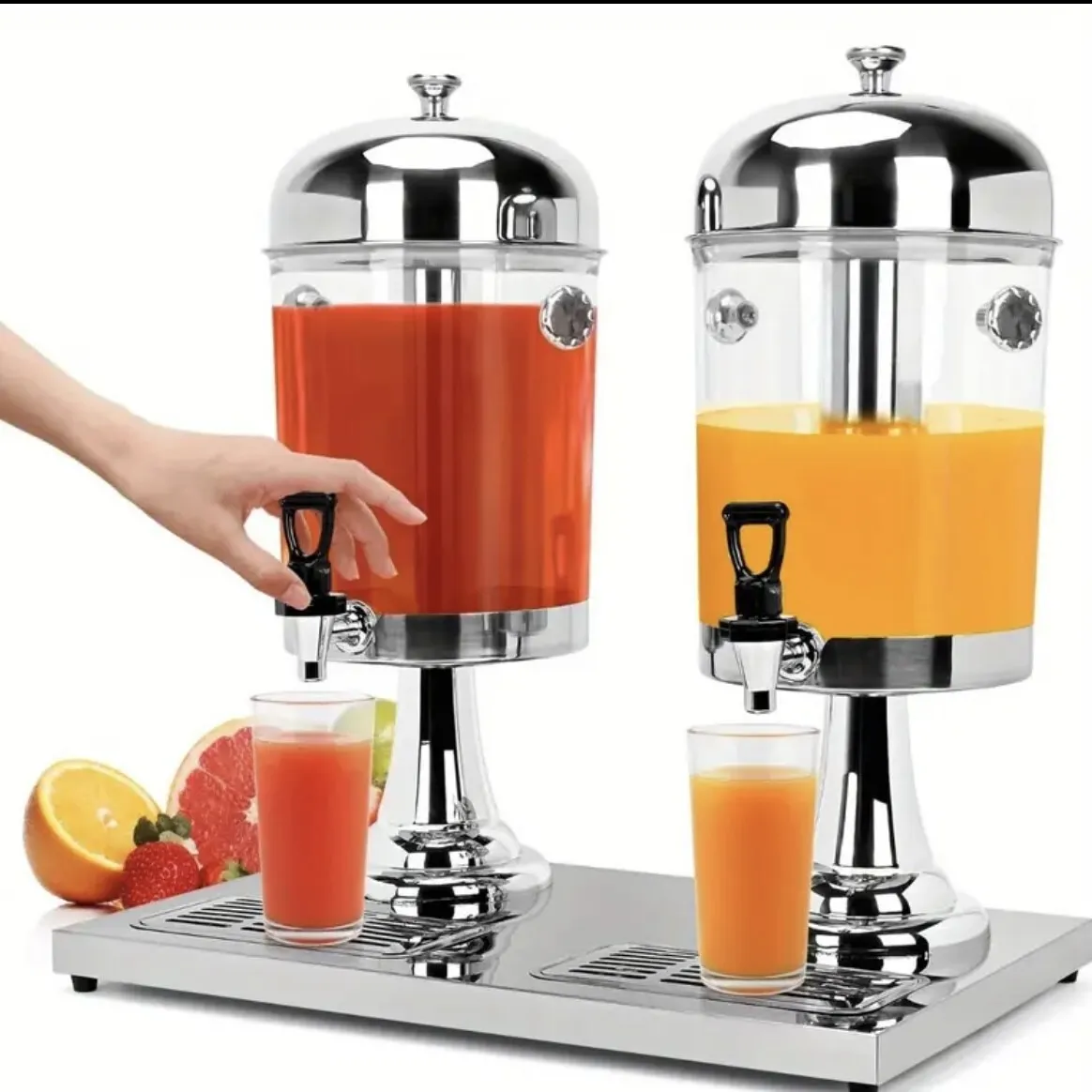 Thermo Double Drink Dispenser w/ Stand (4 gallon/stainless steel)