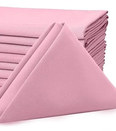 Basic Linen Polyester Napkin 20″x20″  - Light Pink