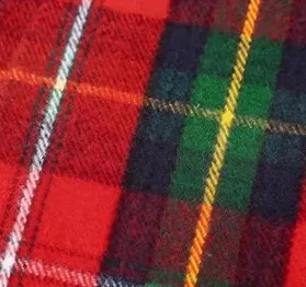 Red and Green Flannel Table Runner 12 x 76