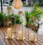 Farmhouse Lantern Trio with Candles