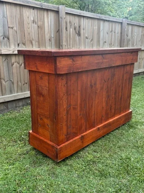 5 ft, Stained Service Bar