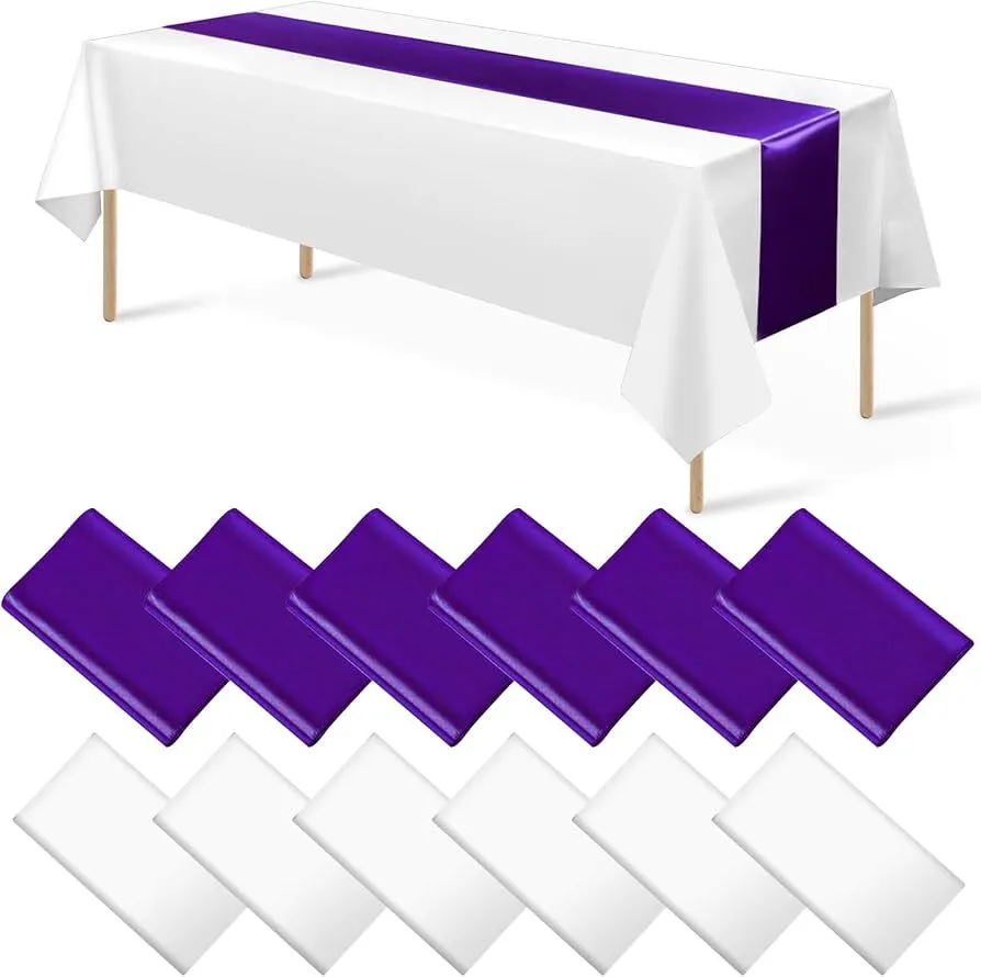 Purple Polyester Table Runner 12 x 108