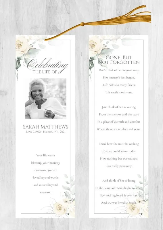 Memorial Bookmark