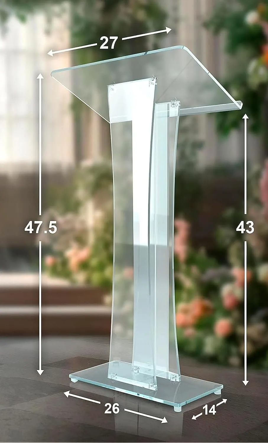 Clear Acrylic Podium 