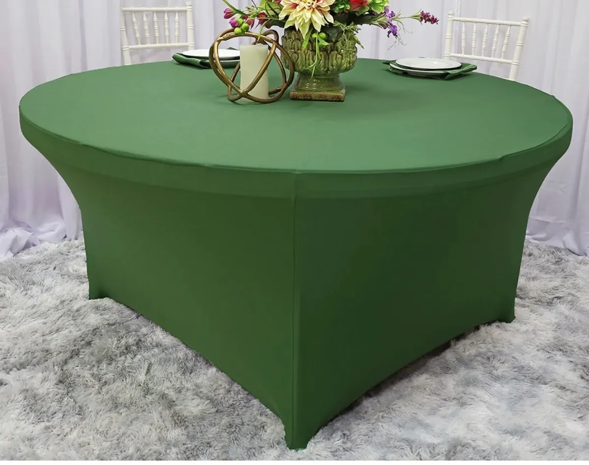 5 ft Round Spandex - Clover/Olive Green