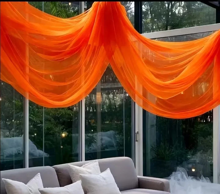Ceiling Drapery 2.5 ft x 13 feet - Orange