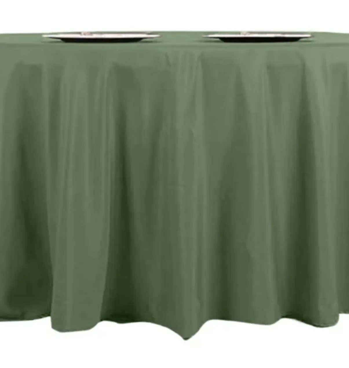 120 Round Tablecloth - Olive Green