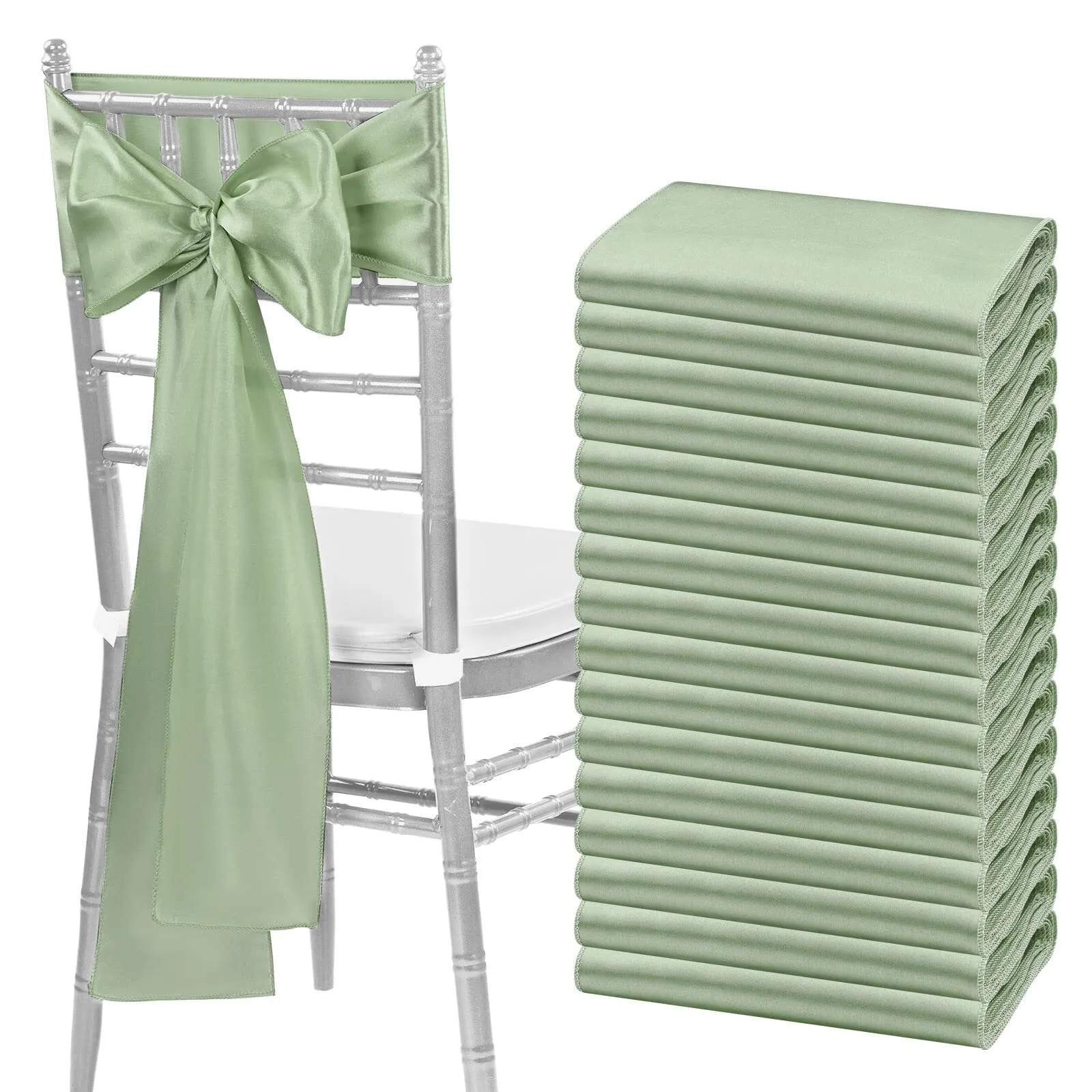 Sash (Sage) - Fits as Cocktail Sash & Chair Sash (7" x 108")