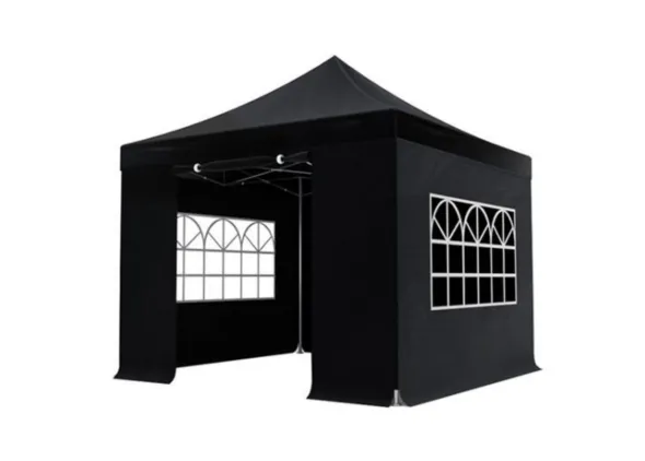 Partytent 4×4 zwart (brandvertragend)