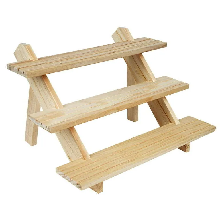 3-tier Wooden Display Shelf