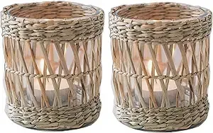 Seagrass Votive with Tealight