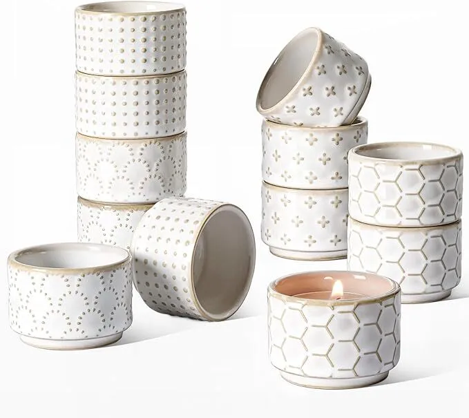 Textured Tealight Holders w/ Tealights