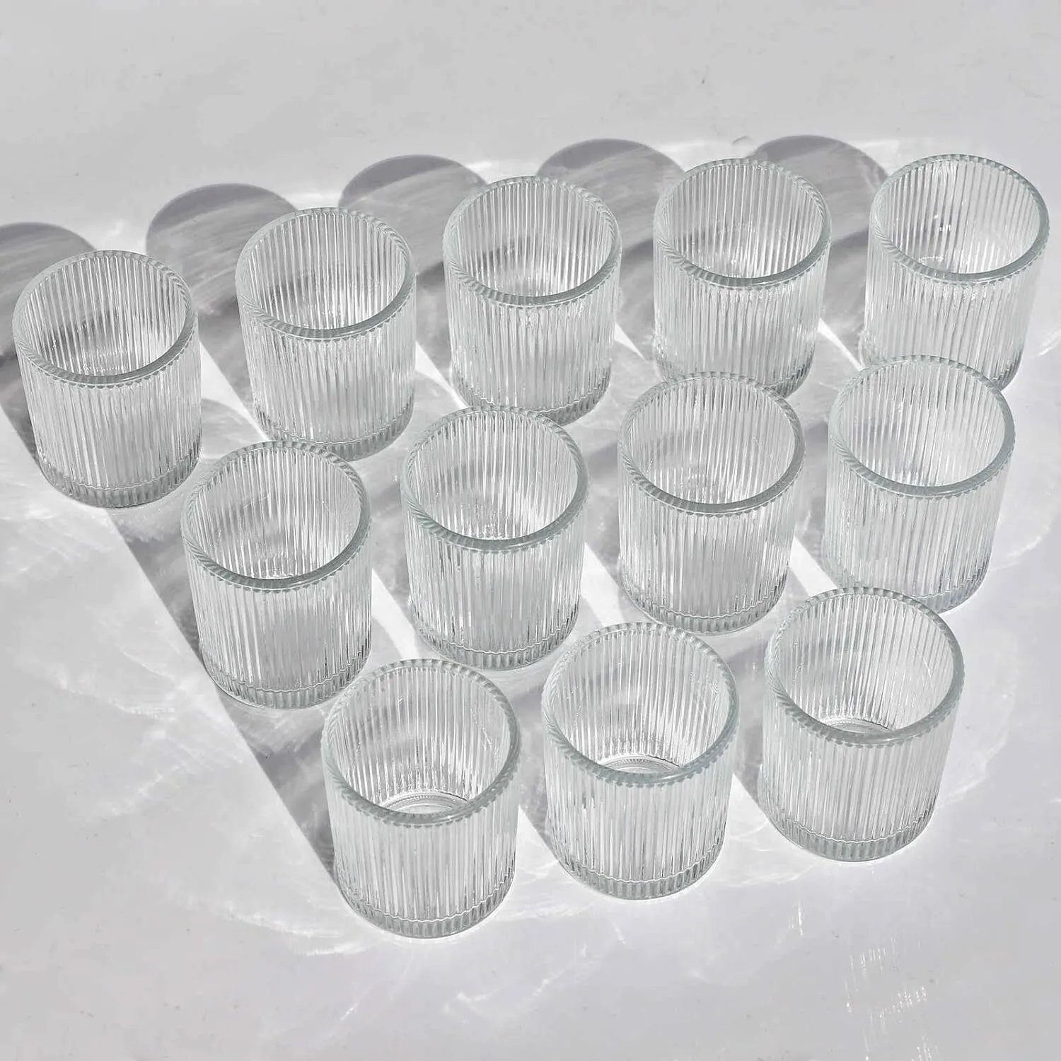 Clear Ribbed Votives