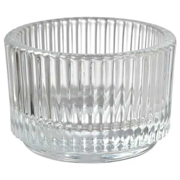 Ribbed Tealight Votive with Tealight