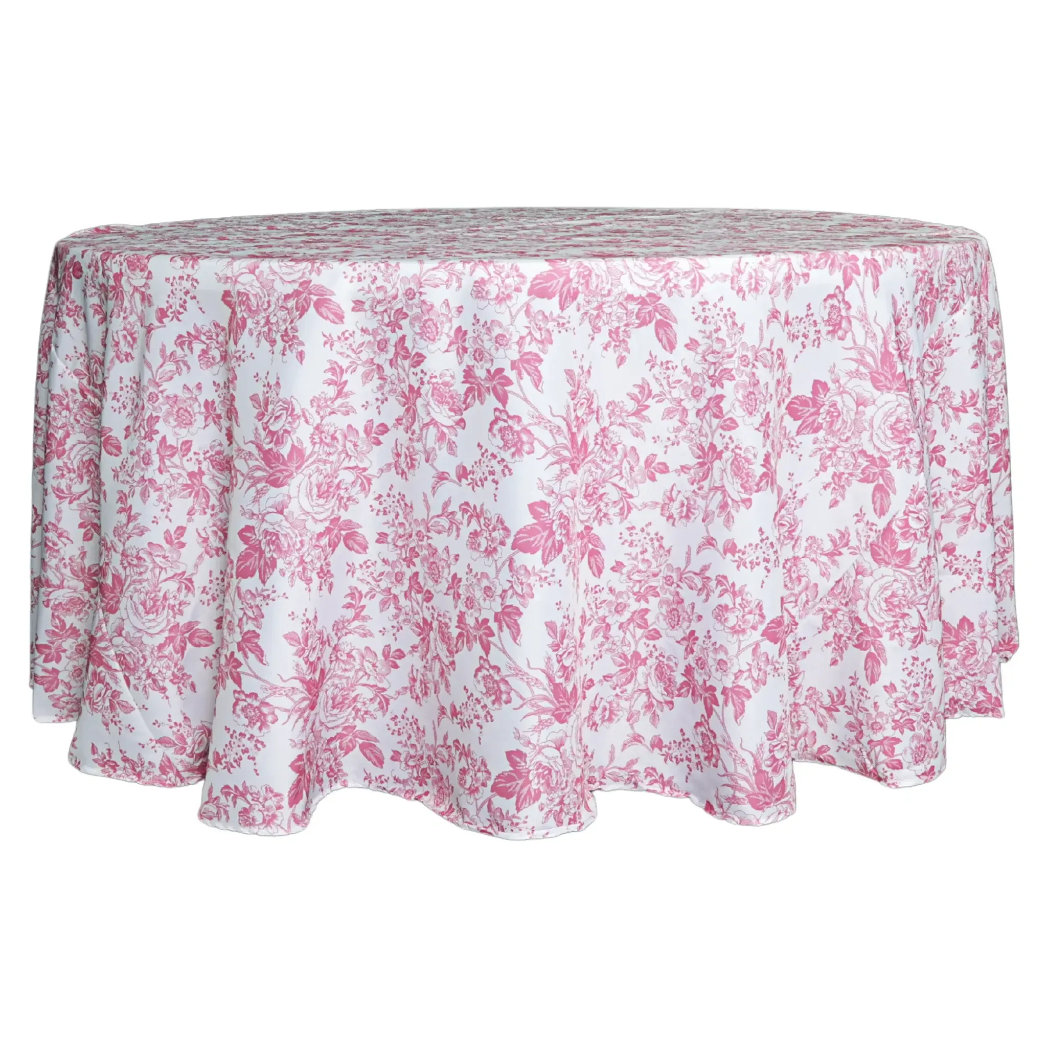 Pink French Tablecloth 120in Round