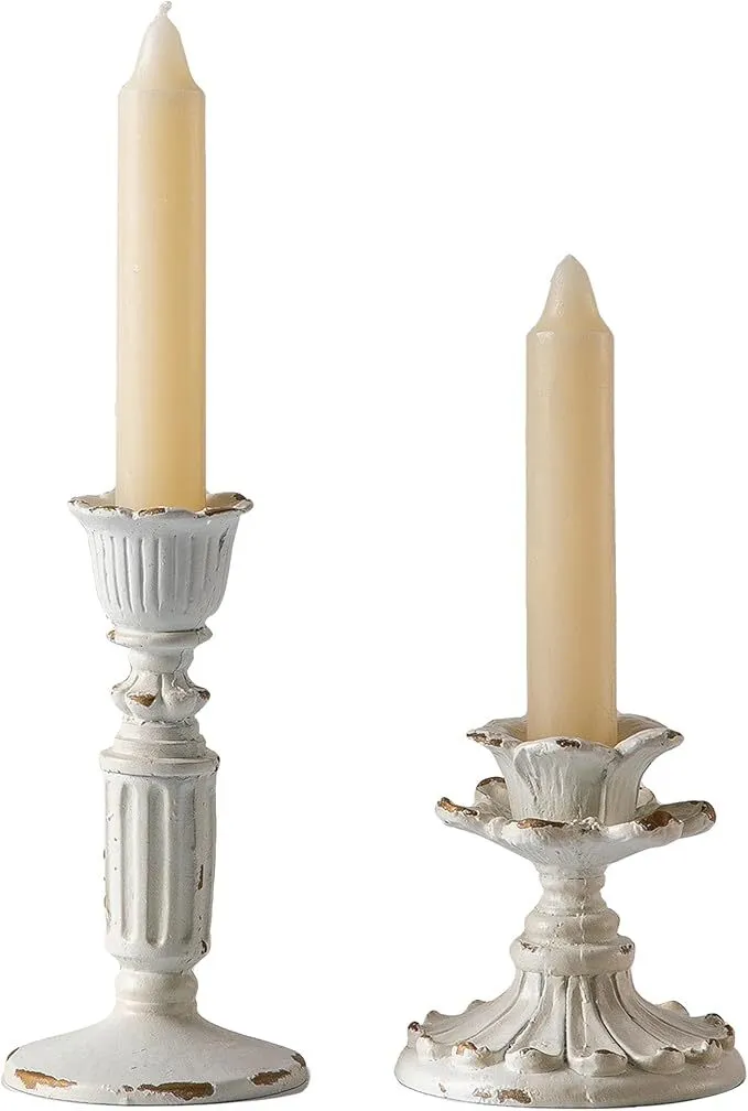 Floral Taper Holders (Set of 2)