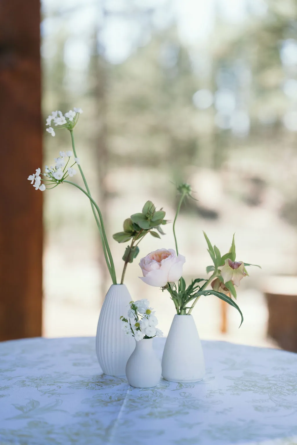 White Modern Bud Vases