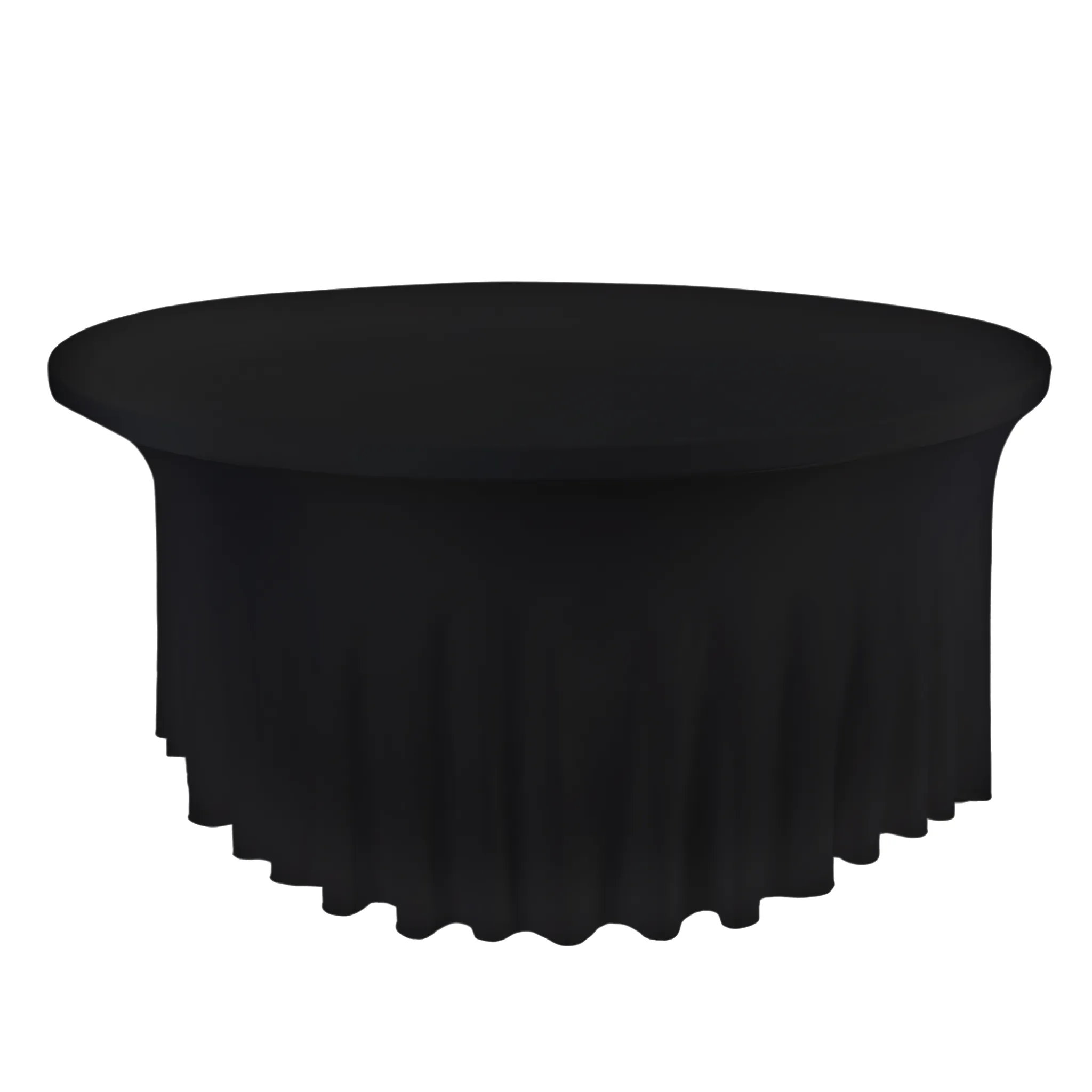 SPANDEX FITTED DRAPE ROUND TABLE 