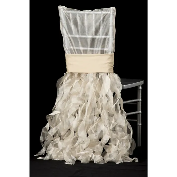 SHEER RIBBON FLAMES CHIAVARI BACK SLIPCOVER