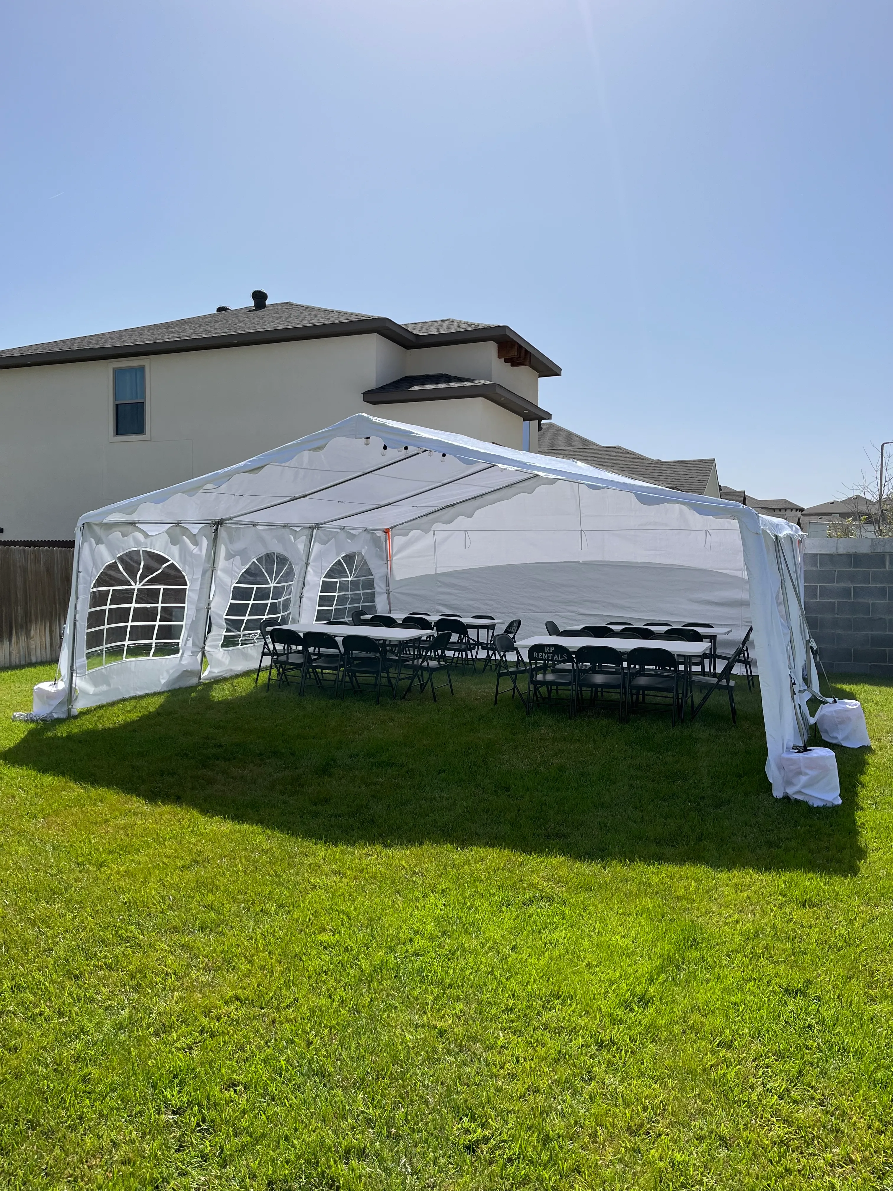 Value Package (black metal chairs / 6ft rectangular tables)