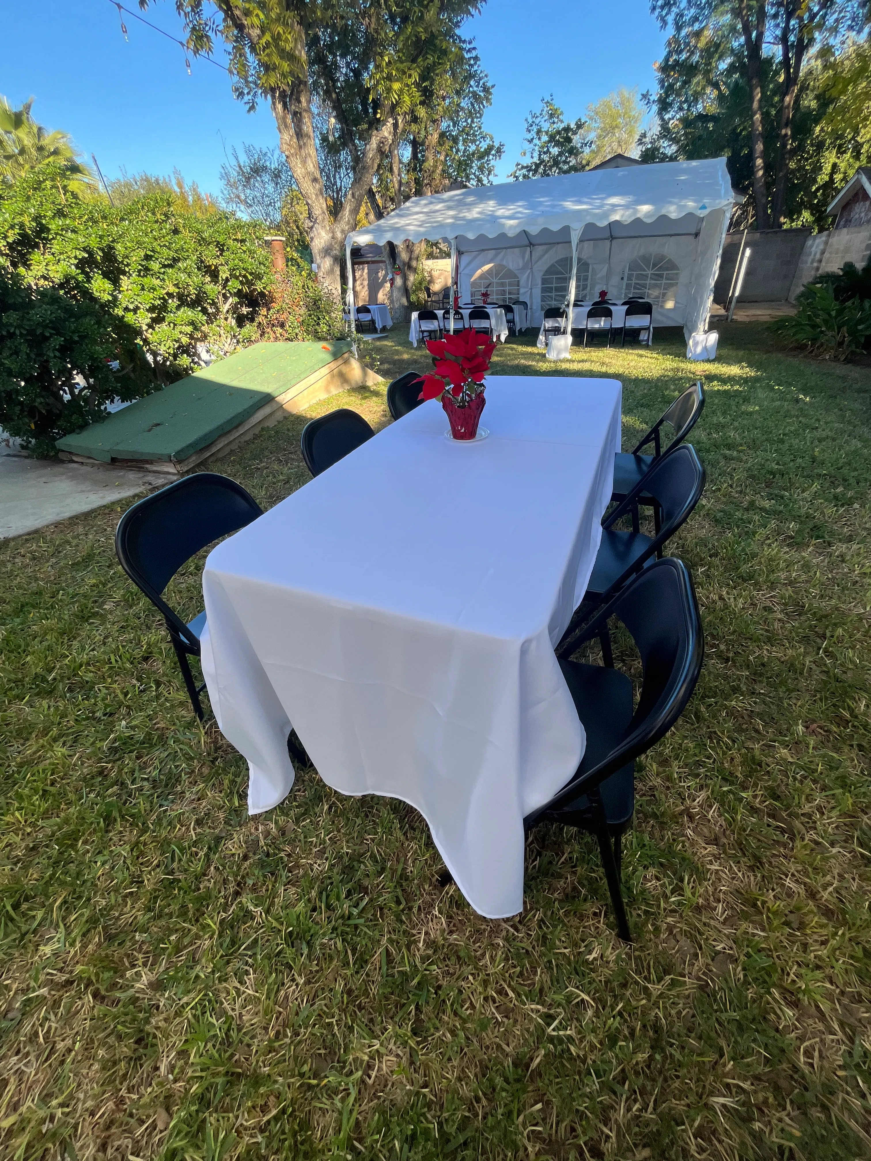 Affordable Package (black metal chairs / 6ft rectangular tables)