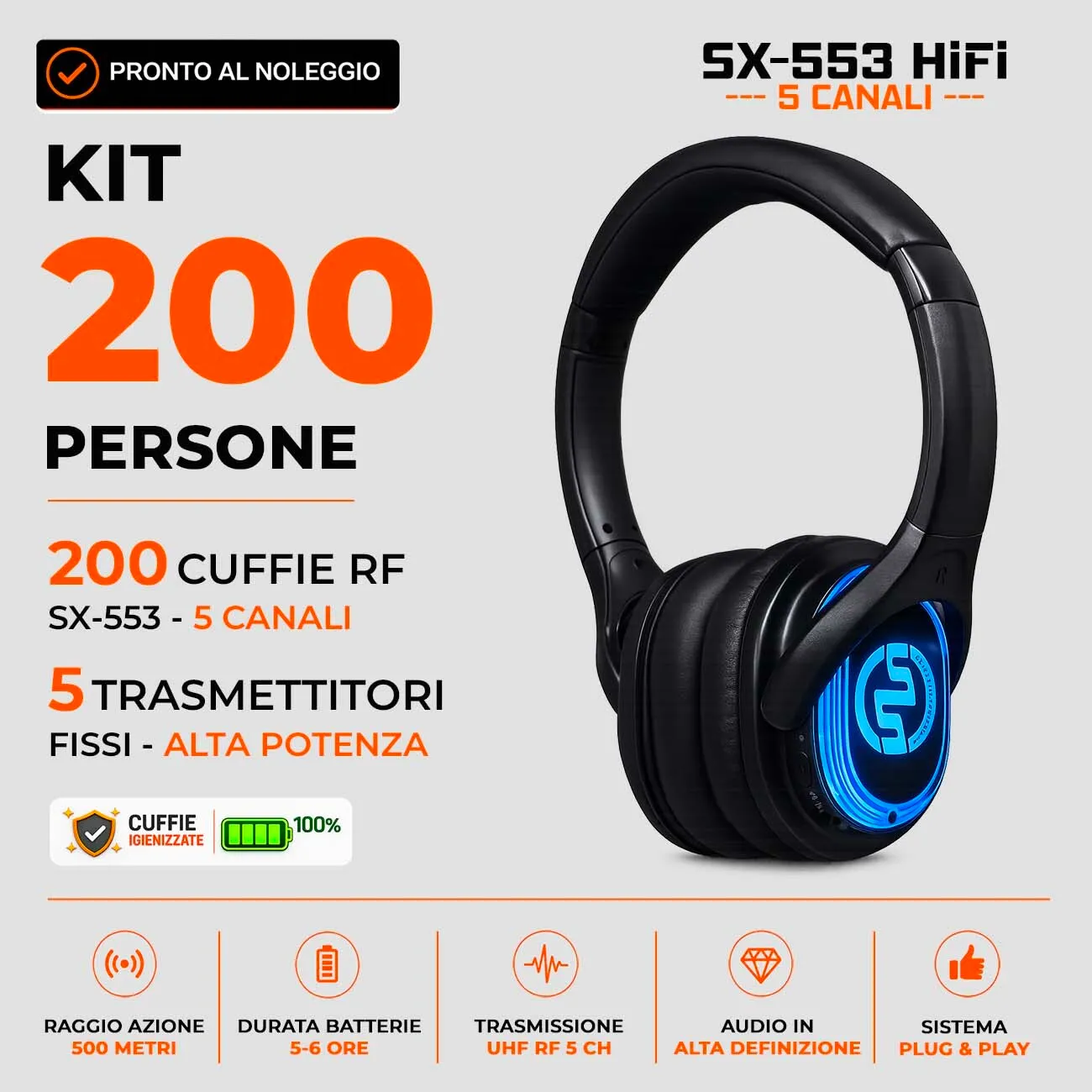 KIT 200 Cuffie | SX553 