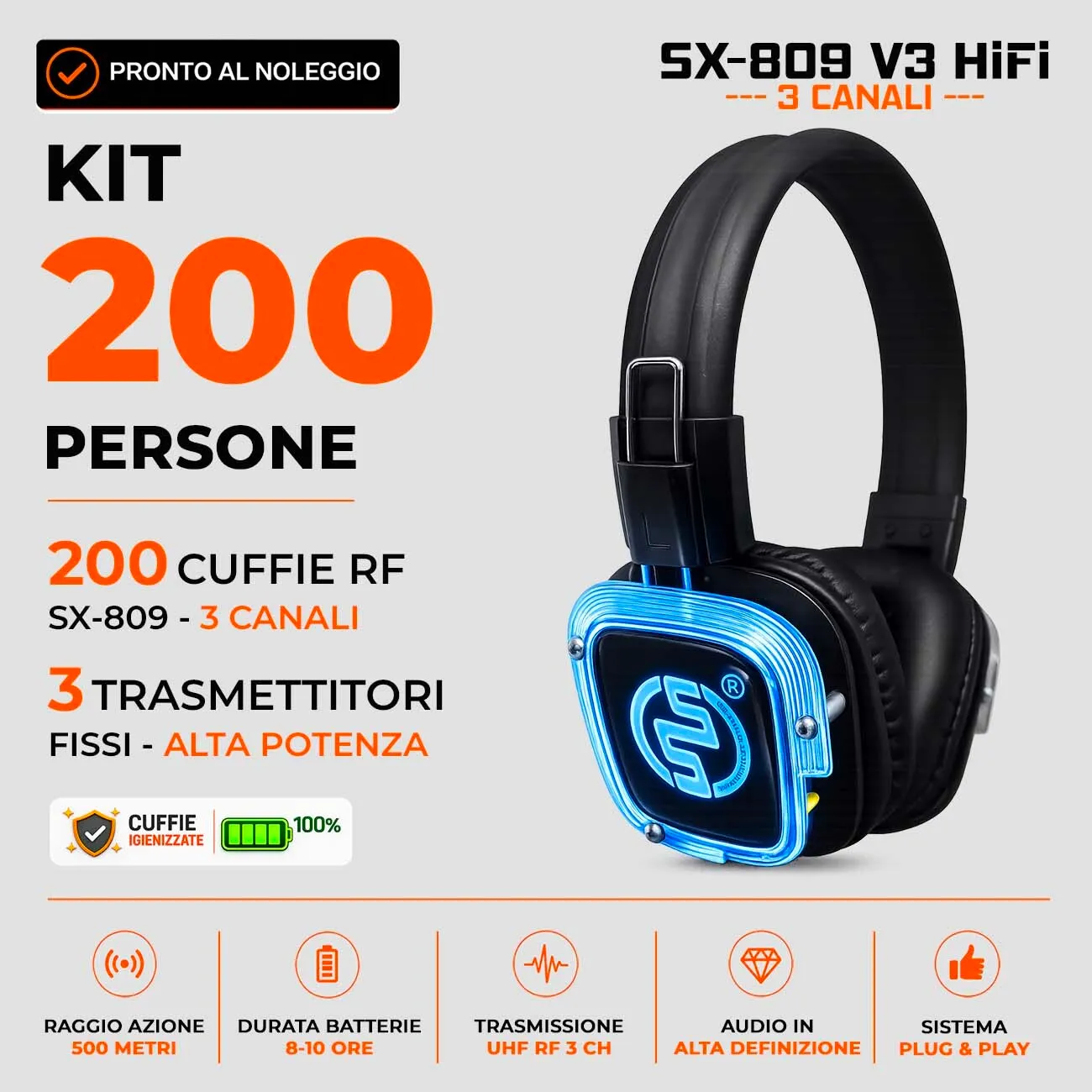 KIT 200 Cuffie | SX809