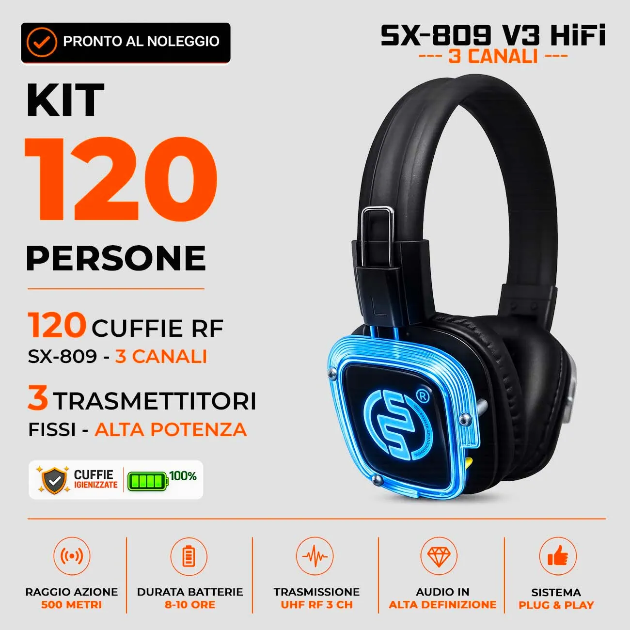 KIT 120 Cuffie | SX809