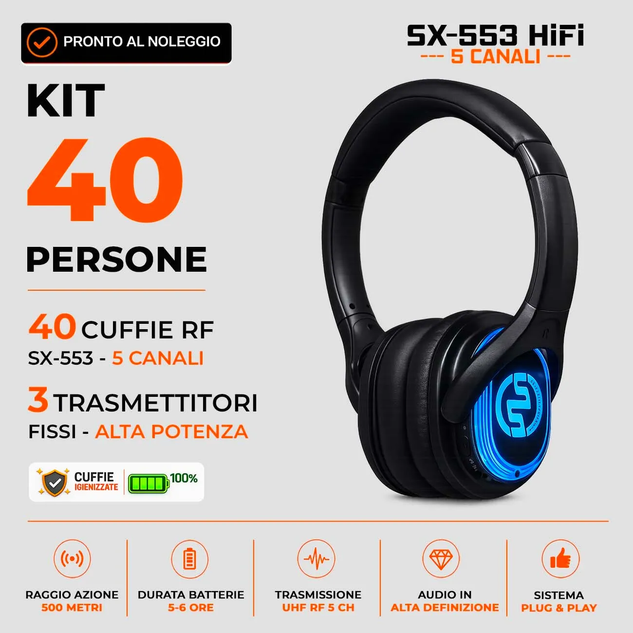 KIT 40 Cuffie | SX553