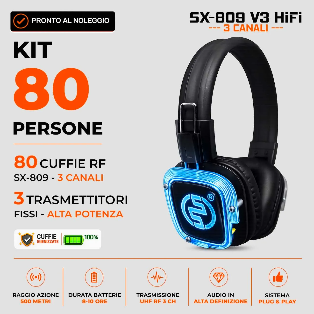 KIT 80 Cuffie | SX809