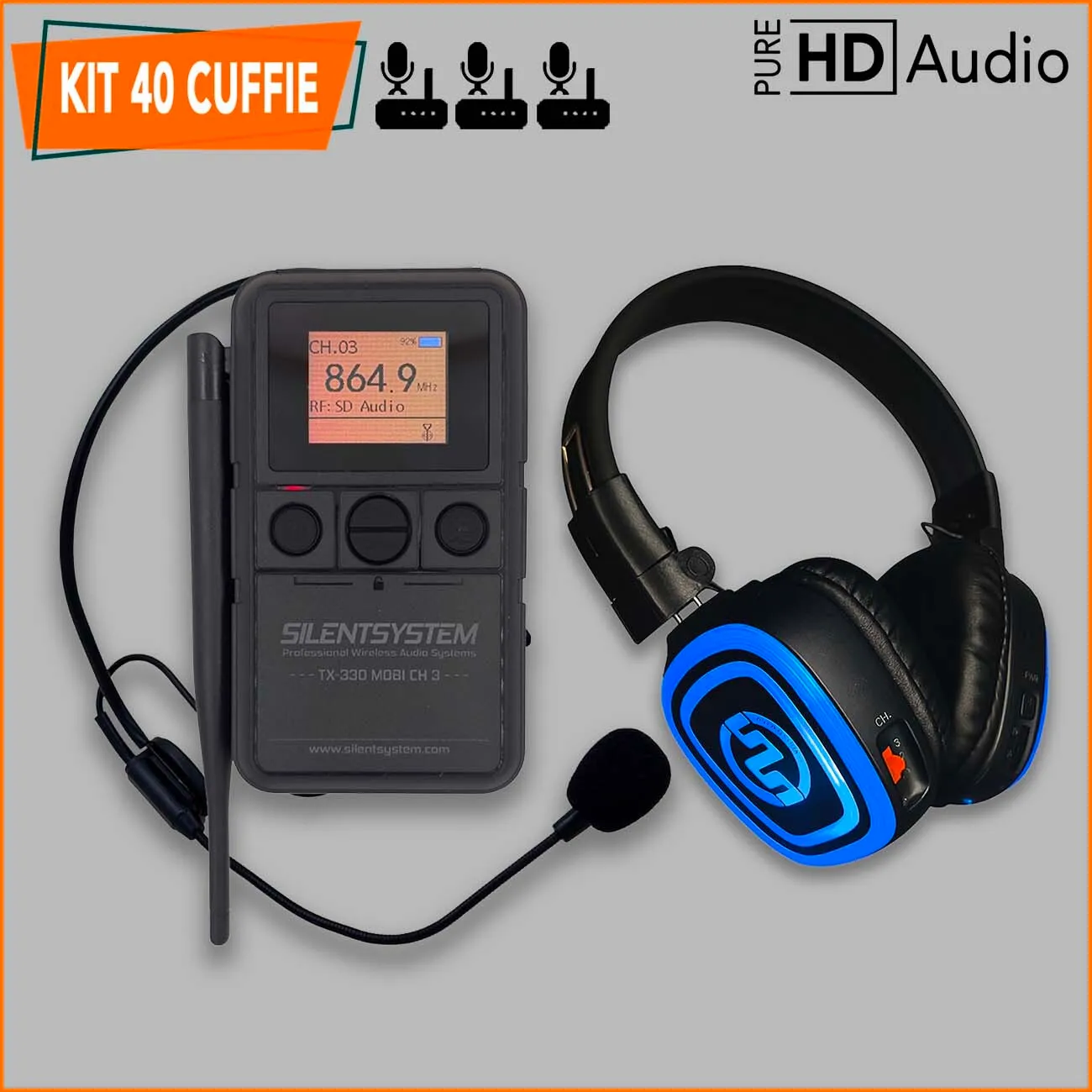 KIT 40 Cuffie + Mic | SX839
