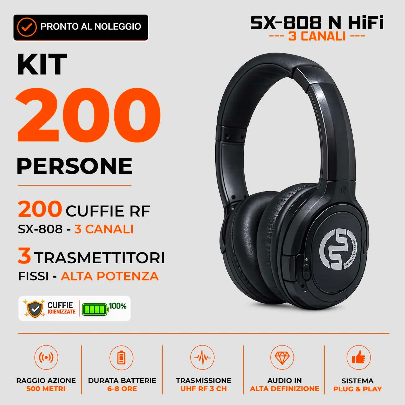 KIT 200 Cuffie | SX808